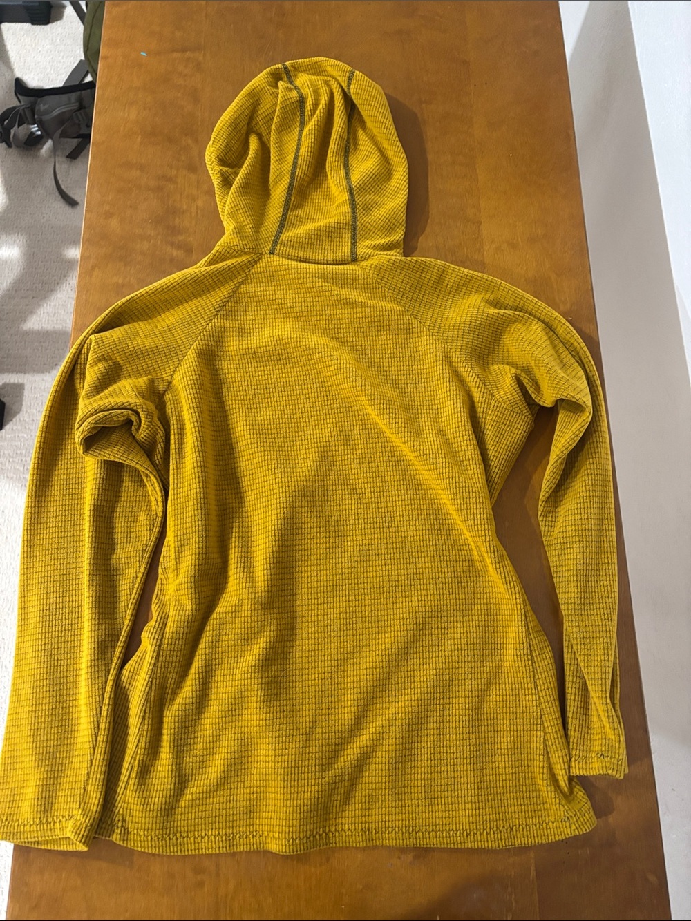 Melanzana Mustard Waffle-Knit Hooded Shirt Jacket - Picture 4 of 4